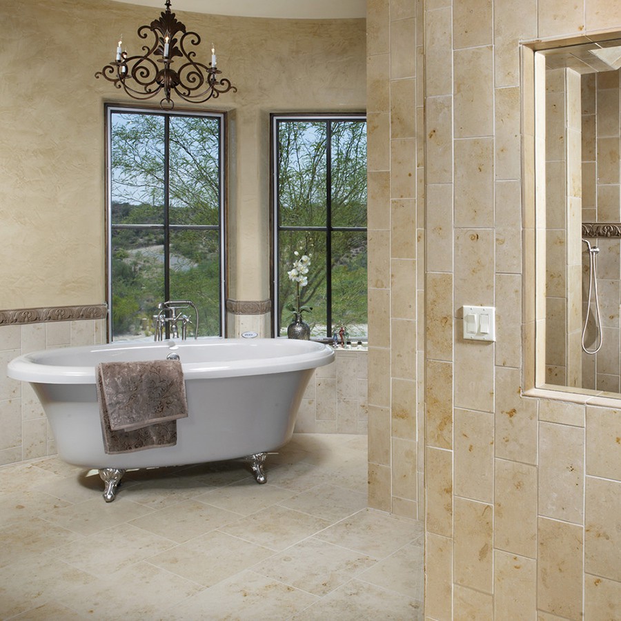 Jura Beige Limestone Bathroom