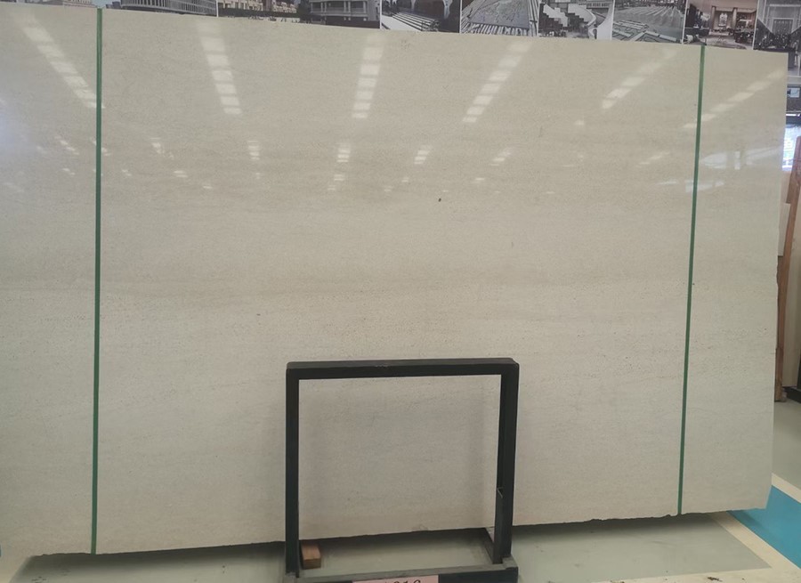 White Moca Limestone Vein Cut Slab 01 White Moca Limestone Vein Cut Slab 01