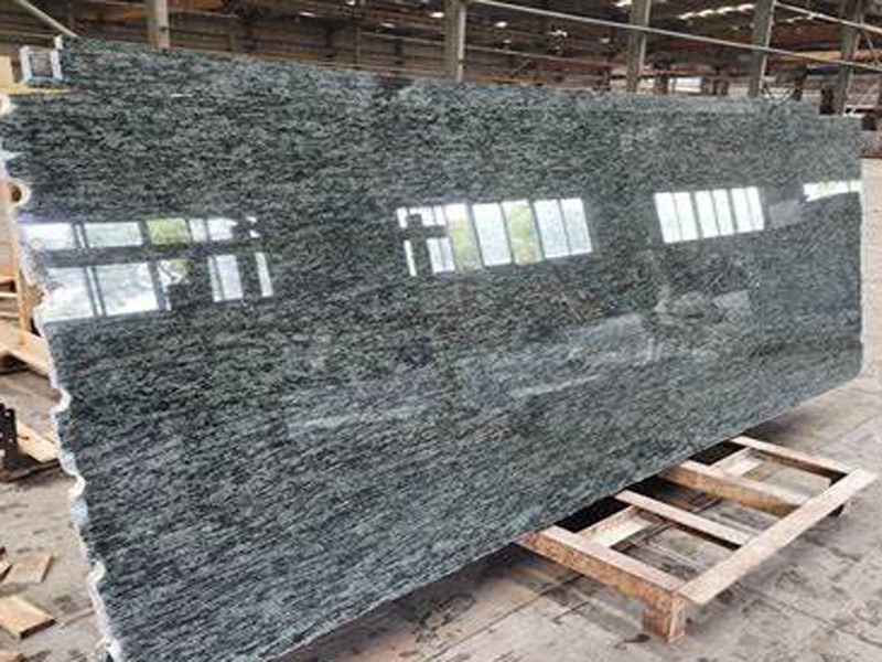Olive Green Granite Slab Vein Cutting Olive Green Granite Slab Vein Cutting
